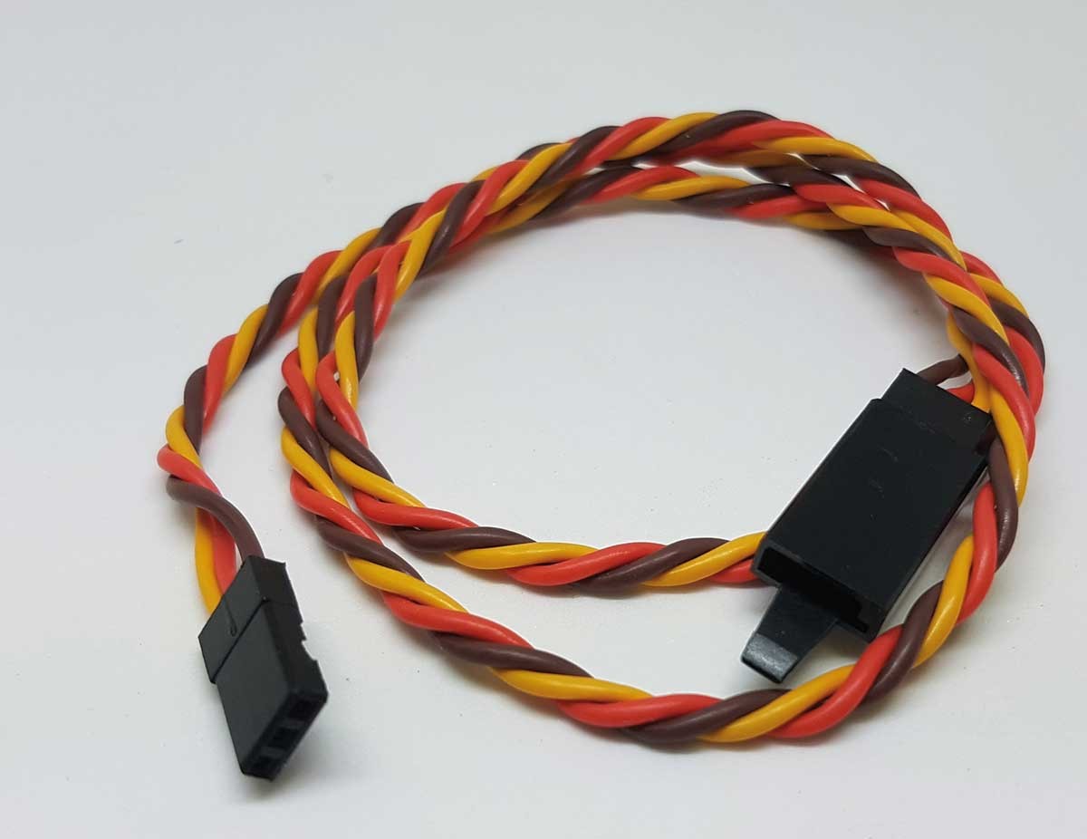 JR Exstension Lead Twisted 22AWG 500mm with lock s