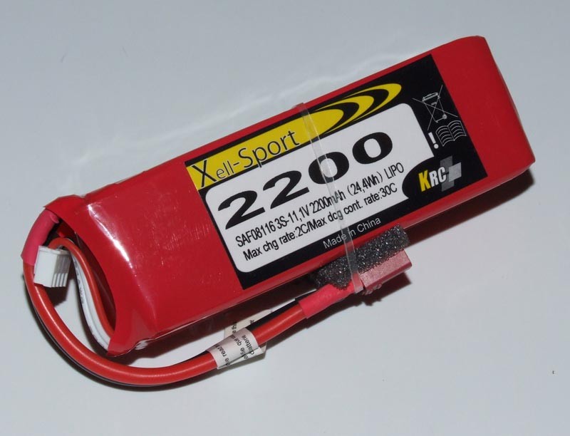 LIPO XELL-SPORT 11.1V 2200MAH 3S 30C DEA