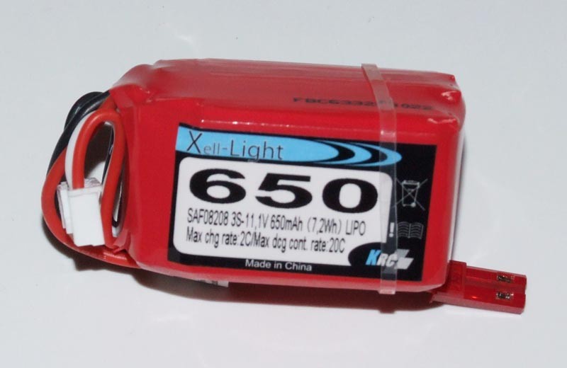 LIPO XELL-LIGHT 11,1V 650MAH 3S 20C